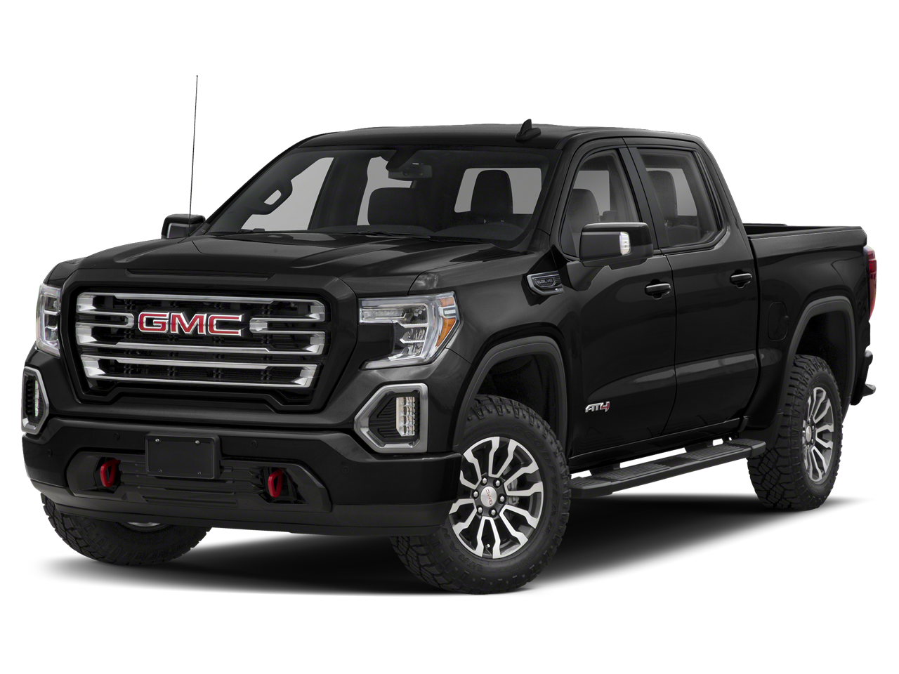 2022 GMC Sierra 1500 Limited 4WD AT4 Crew Cab with Power sunroof, heated/ventilated front leather seats, back-up camera, and signature red AT4 recovery hooks 26,822 miles