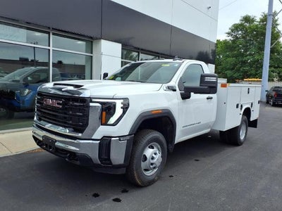 2025 GMC Sierra 3500 HD Chassis Cab 4WD Pro Regular Cab with Knapheide Service Body, Convenience, Upfitter Switch Kit, Rear Camera Kit, and Snow Plow Prep