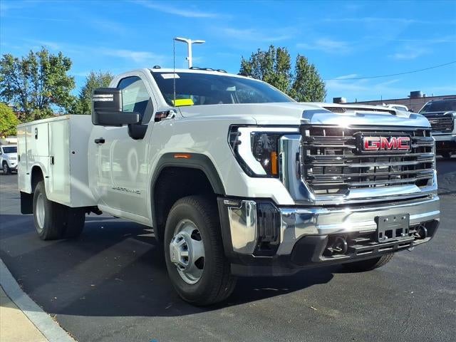 2025 GMC Sierra 3500 HD Chassis Cab 4WD Pro Regular Cab with Duramax with Knapheide Service Body,, Convenience, Roof Marker Lamps, Upfitter Switch Kit, Front Recovery Hooks, and Snow Plow Prep