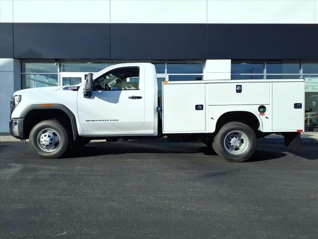 2025 GMC Sierra 3500 HD Chassis Cab 4WD Pro Regular Cab with Duramax with Knapheide Service Body,, Convenience, Roof Marker Lamps, Upfitter Switch Kit, Front Recovery Hooks, and Snow Plow Prep