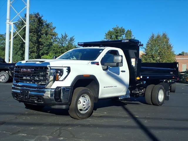 2025 GMC Sierra 3500 HD Chassis Cab 4WD Pro Regular Cab Duramax with DYNAPRO 11' 2/3 yard dump body, Convenience, Snow Plow Prep, Roof Marker Lamps, and GMC Infotainment with Apple Car Play and Android Auto