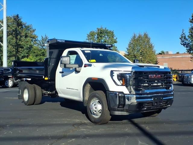 2025 GMC Sierra 3500 HD Chassis Cab 4WD Pro Regular Cab Duramax with DYNAPRO 11' 2/3 yard dump body, Convenience, Snow Plow Prep, Roof Marker Lamps, and GMC Infotainment with Apple Car Play and Android Auto