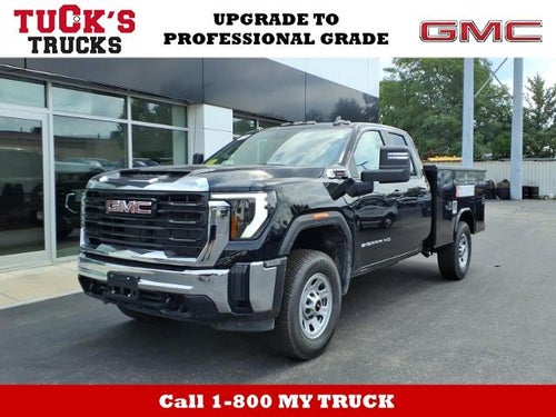 2026 GMC Sierra 3500 HD 4WD Pro Double Cab Long Box with Heated/Power Trailering Mirrors, Conveneience, 120 Volt Power Outlet, LED Roof Marker Lamps, and Snow Plow Prep