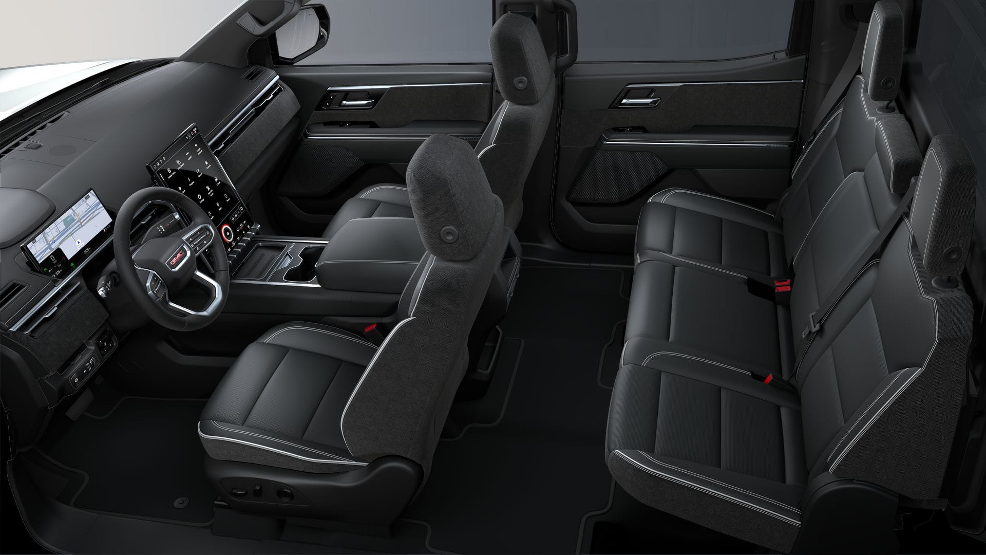 2026 GMC Sierra EV e4wd Elevation Extended Range with MultiPro Tailgate, Navigation, Assist Steps, and 16.8" GMC Infotainment with Google Built-In, Heated Steering Wheel, Inverter with 400W Offboarding, and e-Trunk with Power Hood