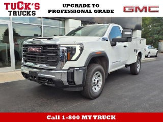2025 GMC Sierra 3500 HD 4WD Pro Regular Cab with Dejana Service Body, Trailering, Convenience, LED Roof Markers, Heated Trailering Mirrors, and Snow Plow Prep