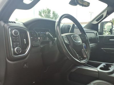 2023 GMC Sierra 2500 HD 4WD AT4 Duramax Crew Cab with AT4 Premium, MultiPro Audio by Kicker, Prograde Trailering, X31 Off-Road Suspension, and AT4 High Clearance Steps 26,853 Miles