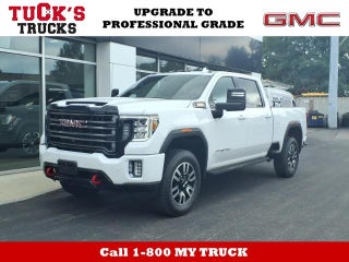 2023 GMC Sierra 2500 HD 4WD AT4 Duramax Crew Cab with AT4 Premium, MultiPro Audio by Kicker, Prograde Trailering, X31 Off-Road Suspension, and AT4 High Clearance Steps 26,853 Miles