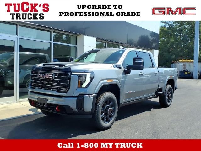 2026 GMC Sierra 2500 HD 4WD AT4 Crew Cab with AT4 Premium Plus Preferred, Power Sunroof, Gooseneck/5th Wheel, Trailering, Multipro Tailgate, and Snow Plow Prep