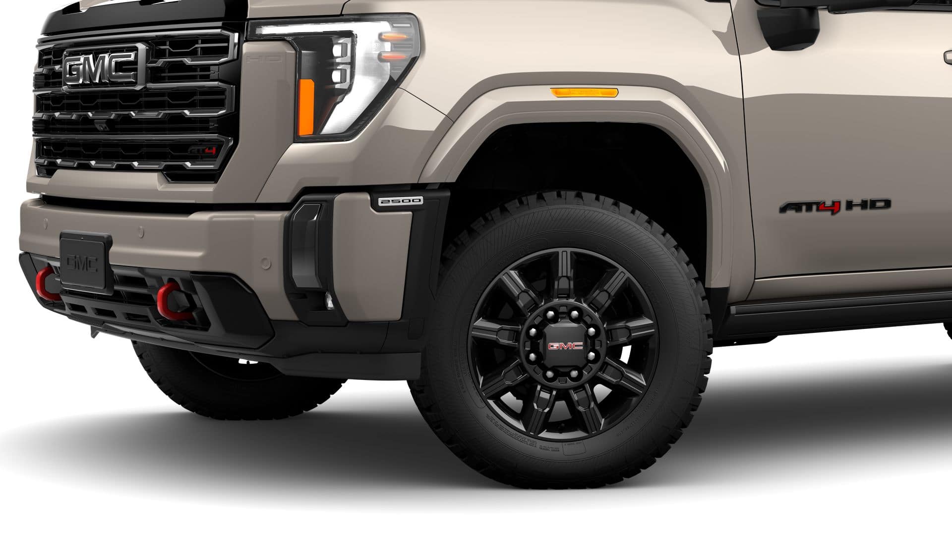 2026 GMC Sierra 2500 HD 4WD AT4 Crew Cab with AT4 Premium Plus Preferred, Power Sunroof, Technology, Gooseneck/5th Wheel, MultiPro Tailgate, Trailering, and Snow Plow Prep