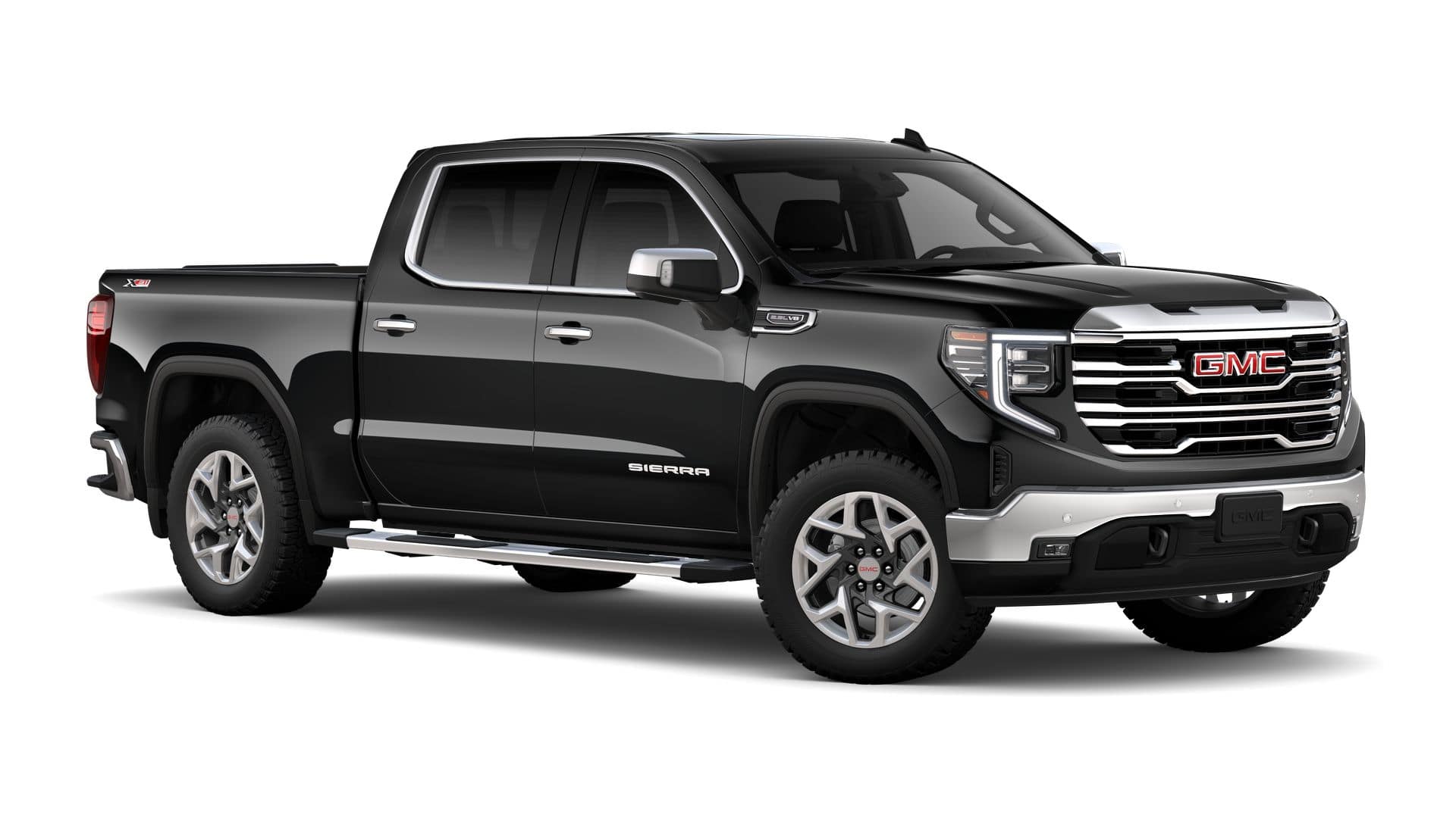 2026 GMC Sierra 1500 4WD SLT Crew Cab with SLT Premium, SLT Convenience, SLT Preferred, ProGrade Trailering, MultiPro Tailgate, X31 Off-Road, Power Sunroof, and Sierra Safety Plus