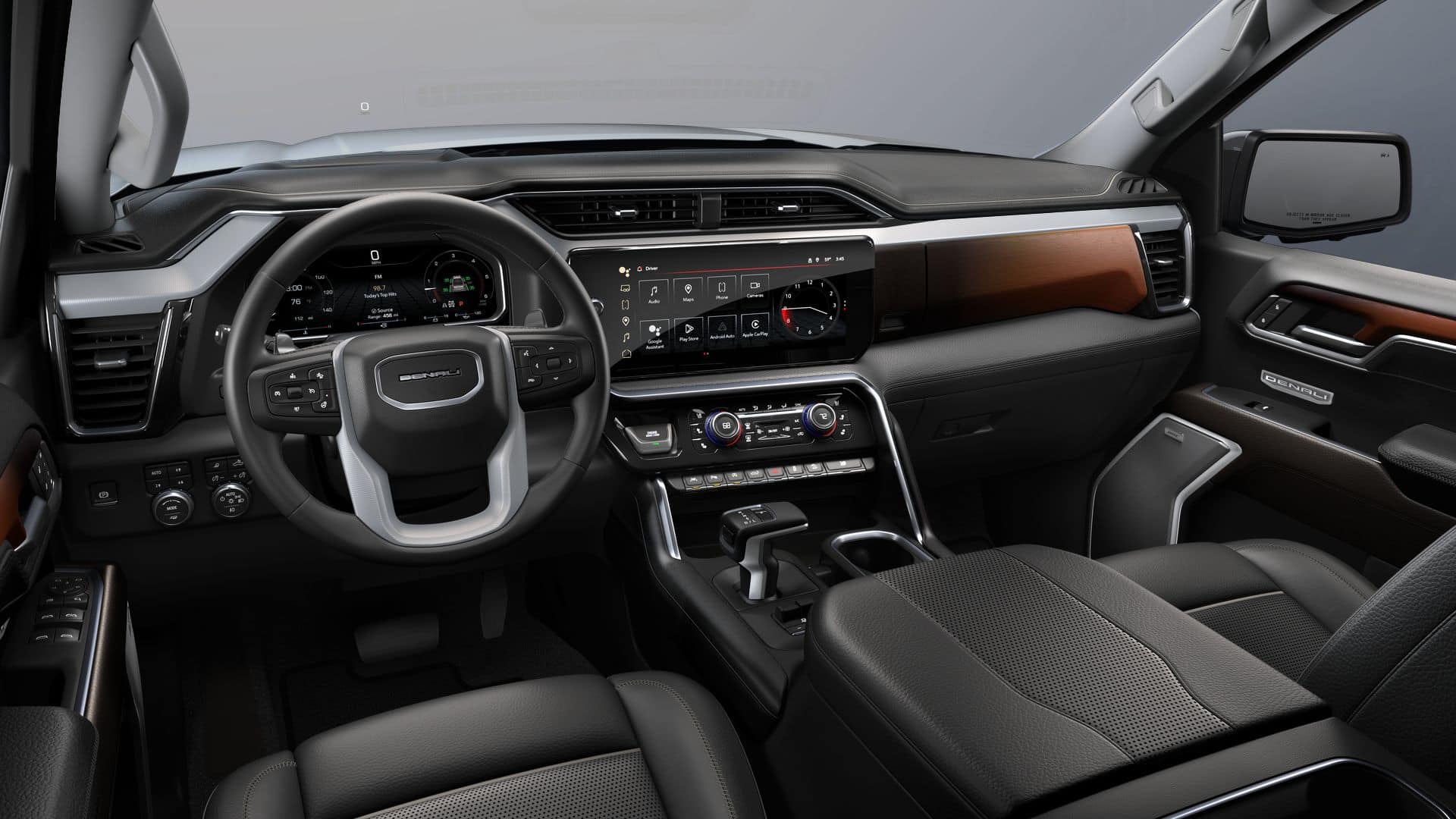2026 GMC Sierra 1500 4WD Denali Crew Cab with Denali Reserve, Technology, Multipro Tailgate, MultiPro Power Steps, Power Sunroof, Trailering, 13.4" Premium GMC Infotainment with Google Built-In, and GMC Pro Safety