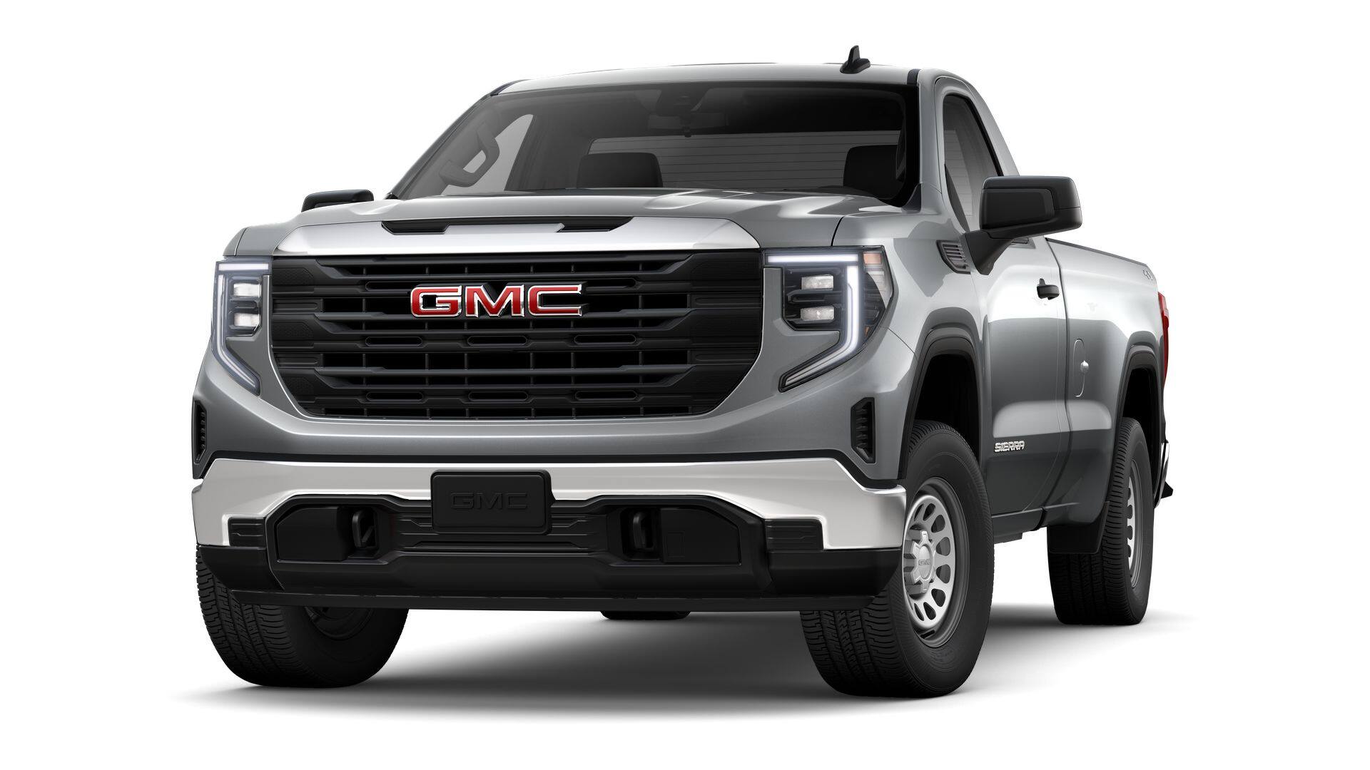 2026 GMC Sierra 1500 4WD Pro Regular Cab Long Box with Pro Value, Trailering, Chrome Bumper, Skid Plates, Snow Plow Prep, and GMC Pro Safety
