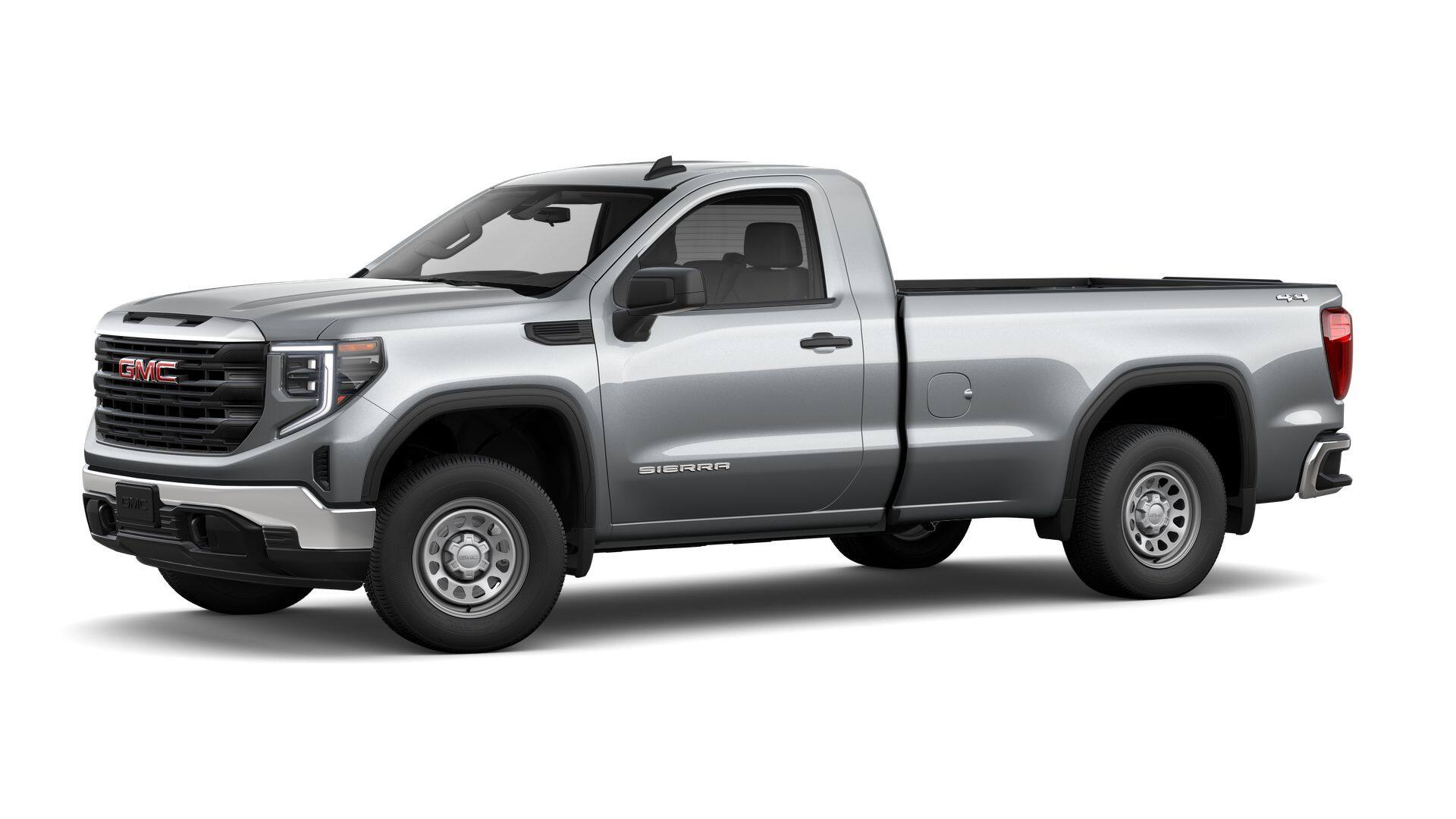 2026 GMC Sierra 1500 4WD Pro Regular Cab Long Box with Pro Value, Trailering, Chrome Bumper, Skid Plates, Snow Plow Prep, and GMC Pro Safety