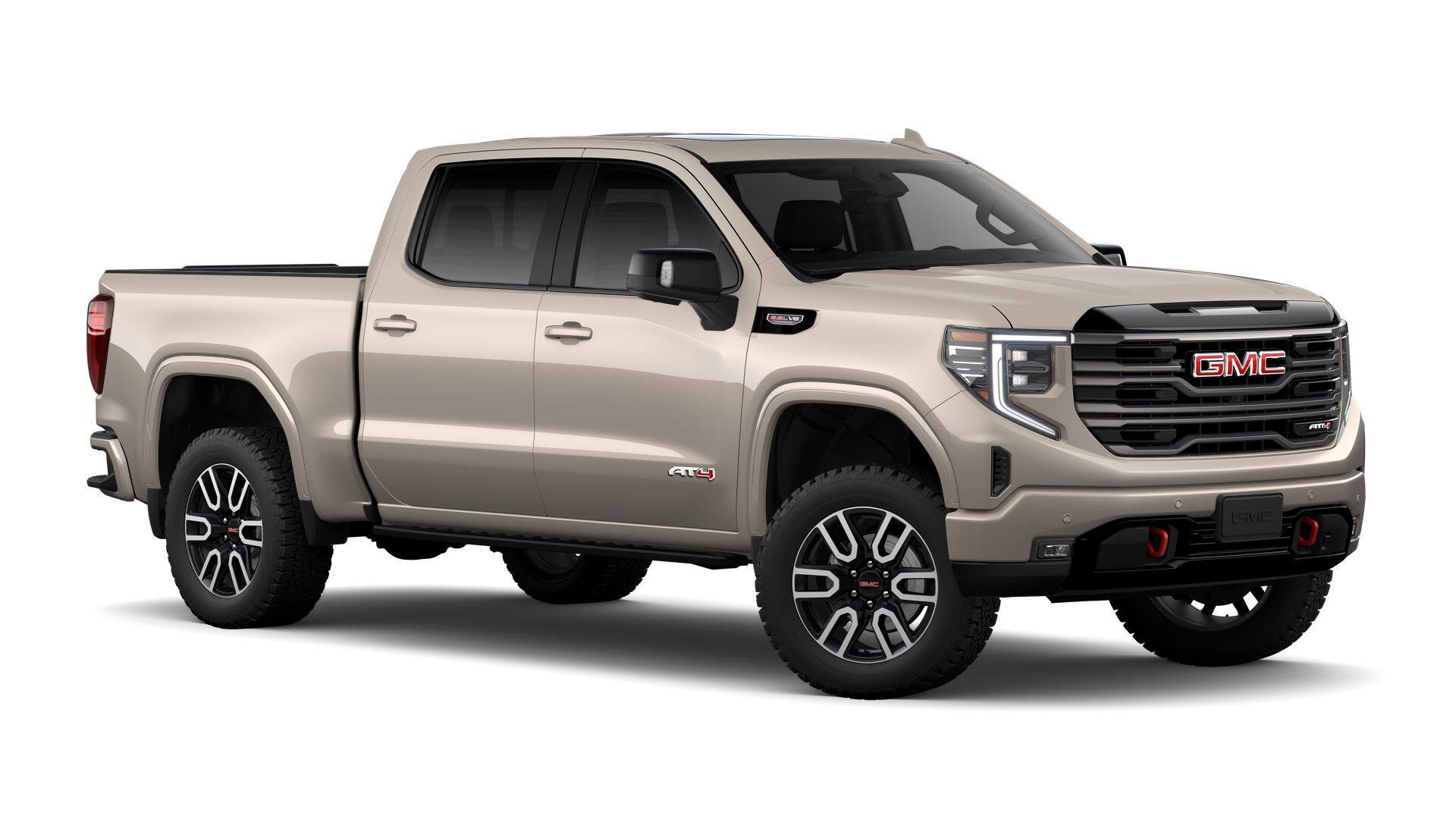 2026 GMC Sierra 1500 4WD AT4 Crew Cab with AT4 Premium, AT4 Preferred, Leather, Technology, MultiPro Tailgate, Power Sunroof, Trailering, and GMC Pro Safety