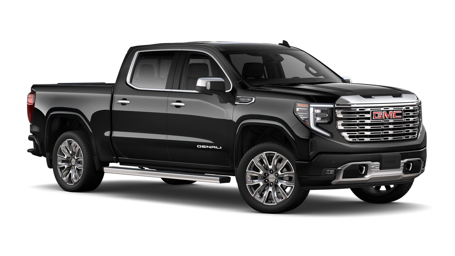 2026 GMC Sierra 1500 4WD Denali Crew Cab with Denali Reserve, Trailering, MultiPro Tailgate, MultiPro Power Steps, Power Sunroof, Technology, and GMC Pro Safety