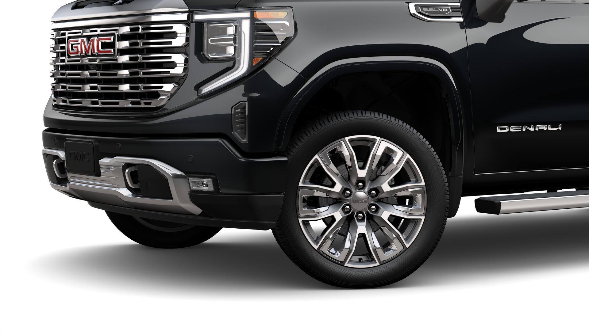 2026 GMC Sierra 1500 4WD Denali Crew Cab with Denali Reserve, Trailering, MultiPro Tailgate, MultiPro Power Steps, Power Sunroof, Technology, and GMC Pro Safety