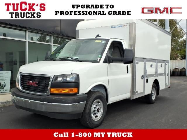 2025 GMC Savana Cutaway 3500 RWD 3500 Van with 12' Dejana Duracube Body, Rear Vision Camera, Theft Deterrent, Power Convenience, Convenience, and Chrome Appearance Package