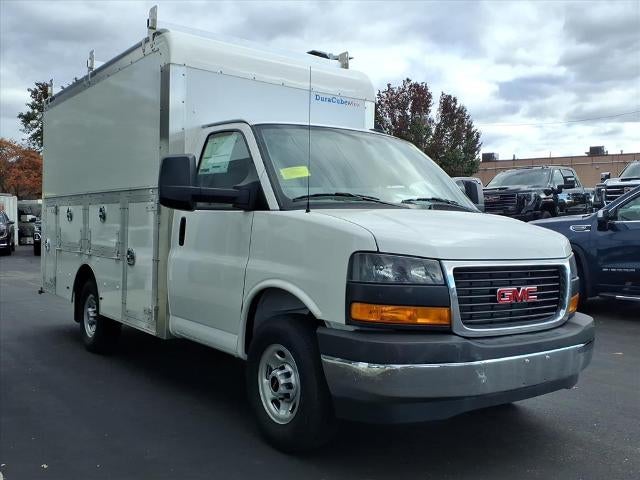 2025 GMC Savana Cutaway 3500 RWD 3500 Van with 12' Dejana Duracube Body, Rear Vision Camera, Theft Deterrent, Power Convenience, Convenience, and Chrome Appearance Package