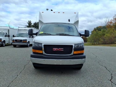 2025 GMC Savana Cutaway 3500 RWD 3500 with Unicell Fiberglas Body, Dual Rear Wheels, Power Convenience, Convenience, Theft Deterrent, Chrome Appearance, 120-Volt Power Outlet, and Rear Vision Camera