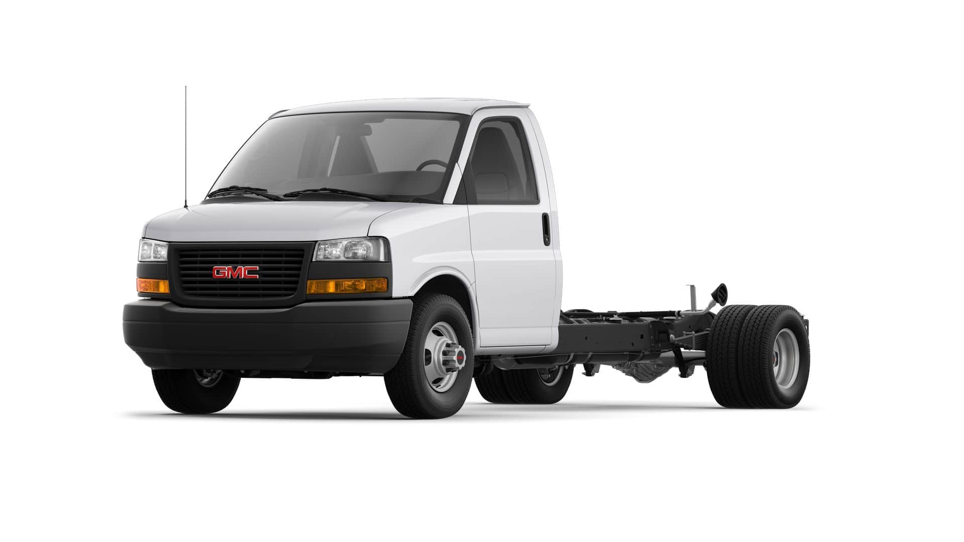 2025 GMC Savana Cutaway 4500 RWD 4500 177" Wheelbase with Dejana Cube Box, Dual Rear Wheels, Theft Deterrent, Power Convenience, Convenience, Chrome Appearance, and Rear Vision Camera