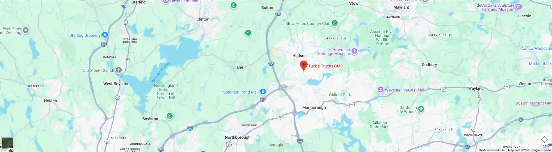 Map of Tuck's Trucks GMC in Hudson MA