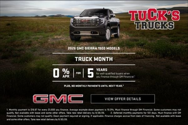 TRUCK MONTH0% APR FOR 5 YEARS for well-qualified buyers when