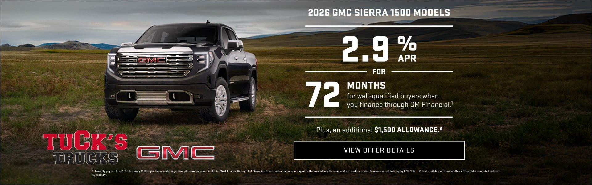 2.9% APR FOR 72 MONTHS for well-qualified buyers when you fi