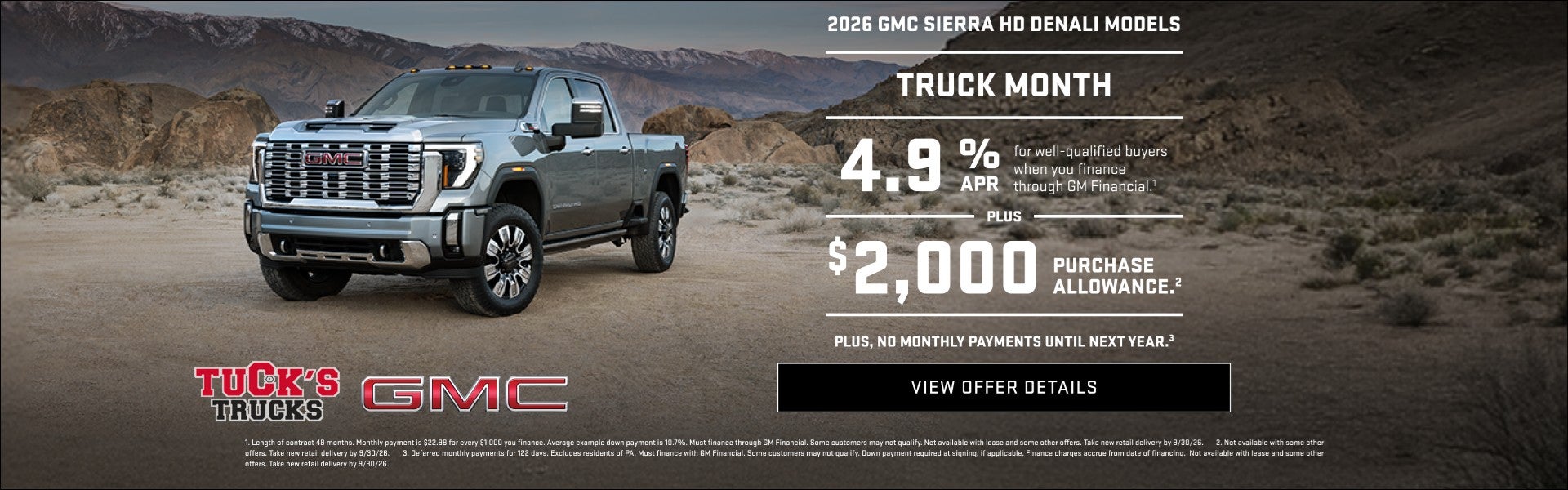 TRUCK MONTH 4.9% APR for well-qualified buyers when you fina